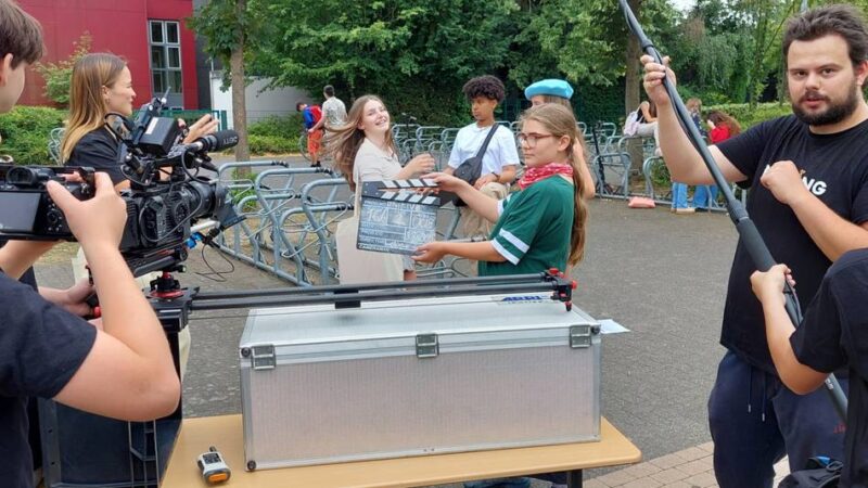 Schulen in Meerbusch: Filmdreh auf dem Schulhof: Junge Detektive decken Umweltskandal auf