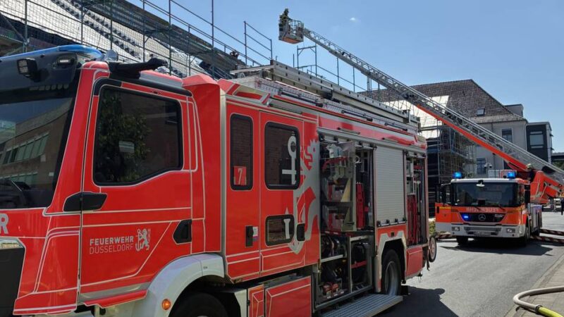 Einsatz an der Uniklinik in Düsseldorf: Feuer in künftigem Kinderschutzzentrum – „Das Projekt ist spendenfinanziert“