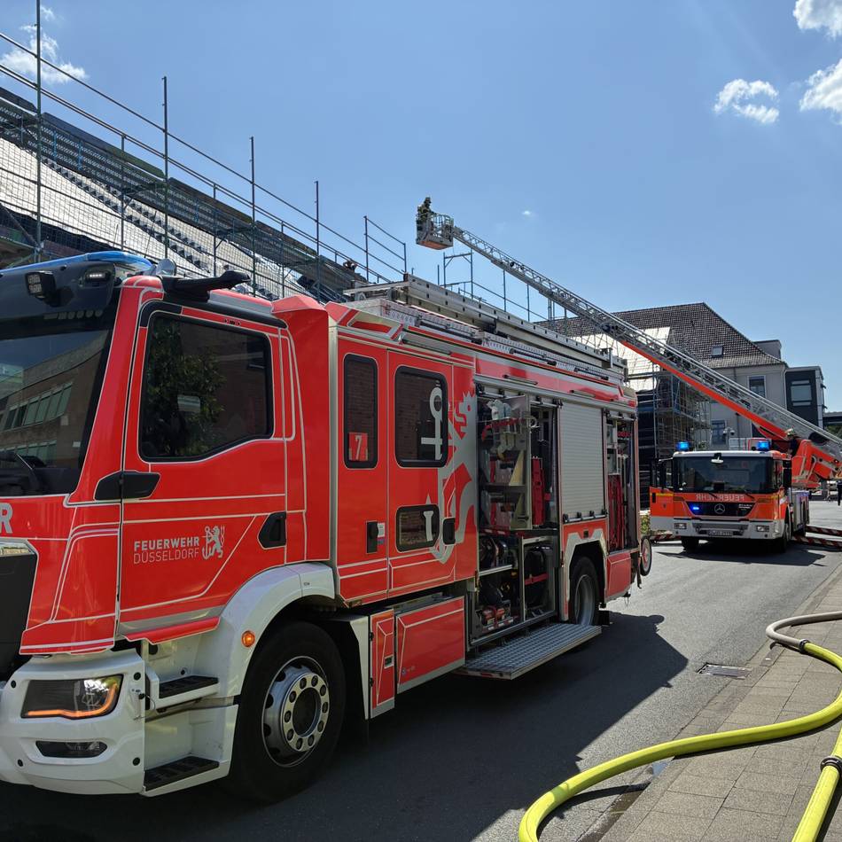 Einsatz an der Uniklinik in Düsseldorf: Feuer in künftigem Kinderschutzzentrum – „Das Projekt ist spendenfinanziert“