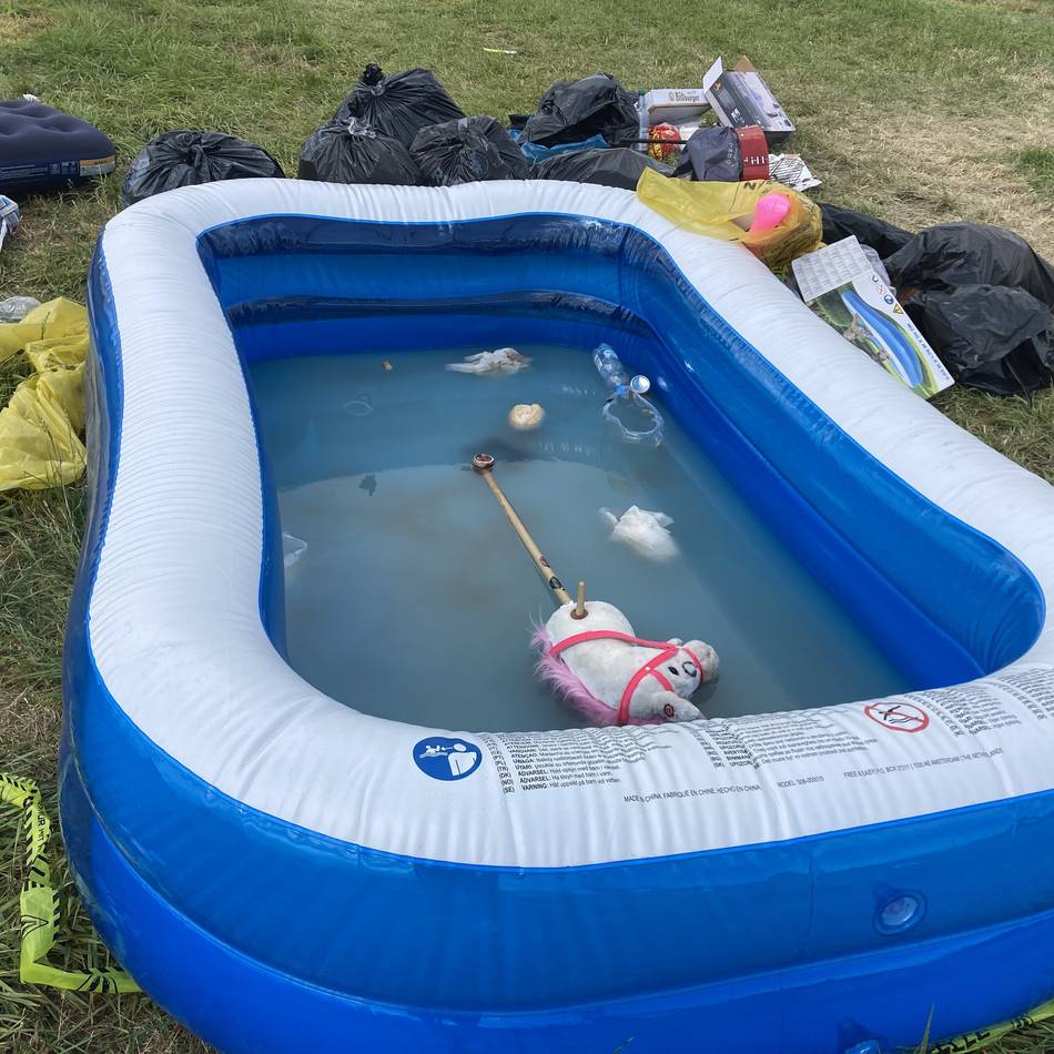 Mega-Festival in Weeze: Der Müll auf dem Campingplatz ist ein Problem für Parookaville