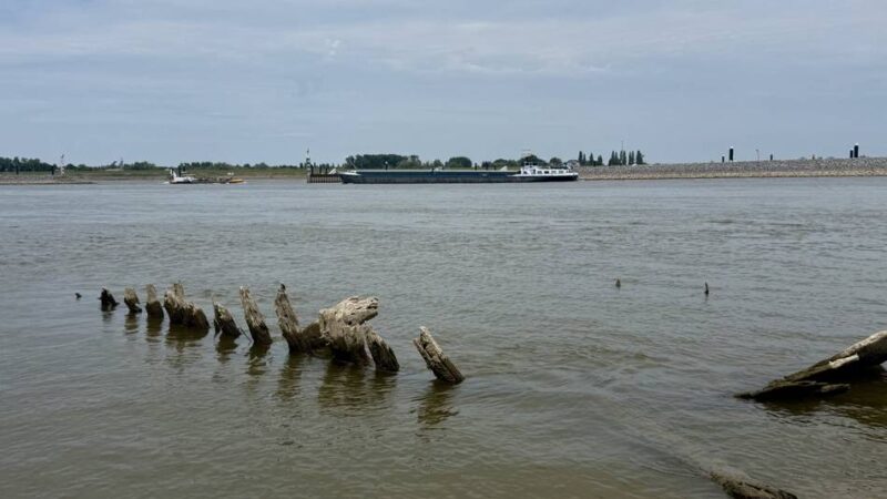 Niedrigwasser im Kreis Kleve: Rheinpegel nähert sich historischem Tief von 2018