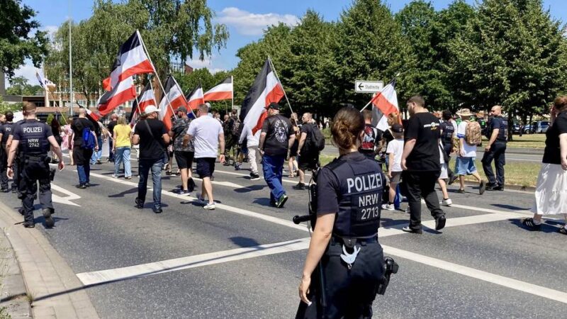 Neonazi-Kundgebung in Wesel: Nur wenige Teilnehmer bei rechtsextremer Demo