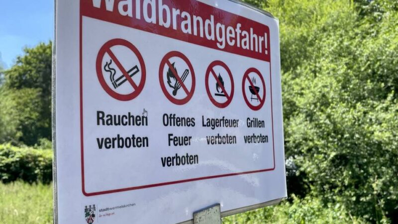 Hitze und Trockenheit in Wermelskirchen: Feuerwehr ruft zu höchster Vorsicht in der Natur auf
