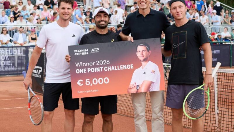 Eröffnungstag mit NRW-Wirtschaftsministerin Neubaur: Amateur gewinnt 5000 Euro bei den Bonn Open gegen Thiem, Schönhaus und Co.