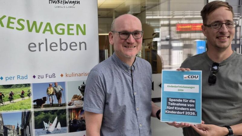 800-Euro-Spende: Die Hückeswagener CDU unterstützt das Kinderdorf