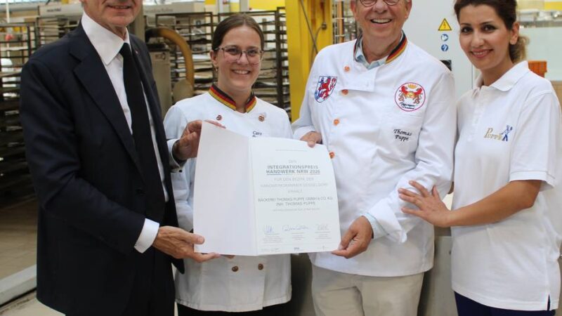 Neusser Bäckerei Puppe erhält Integrationspreis: „Bei uns kommt es nicht darauf an, wo man herkommt, sondern wo man hin will“