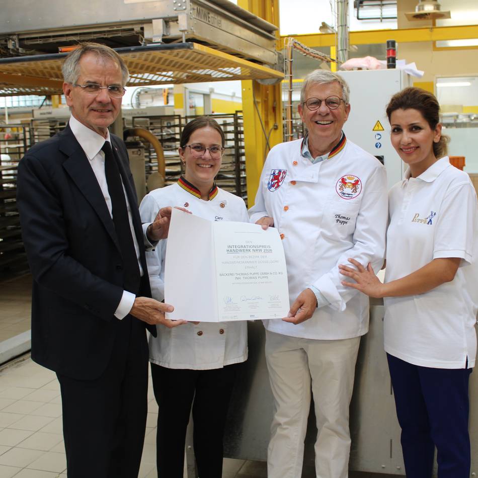 Neusser Bäckerei Puppe erhält Integrationspreis: „Bei uns kommt es nicht darauf an, wo man herkommt, sondern wo man hin will“