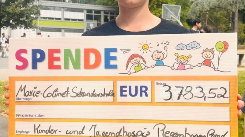 Marie-Colinet-Sekundarschule in Hilden: Schüler sammelten Geld für das Kinderhospiz