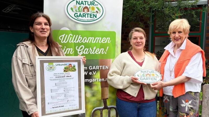 Kita in Meerbusch: Kinder gestalten naturnahen Garten – und bekommen eine Auszeichnung