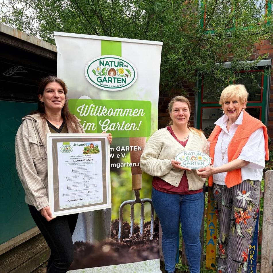 Kita in Meerbusch: Kinder gestalten naturnahen Garten – und bekommen eine Auszeichnung
