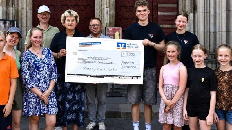 Förderung der Kinder- und Jugendarbeit: Rotary Club Xanten spendet für Ferienlager der Messdiener