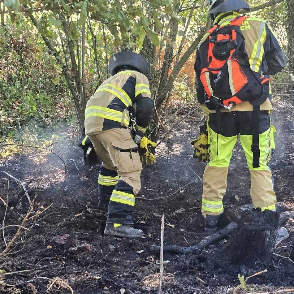 Evakuierung wegen kilometerlangem Böschungsbrand: Kaarster Feuerwehr rettet 150 Zug-Passagiere