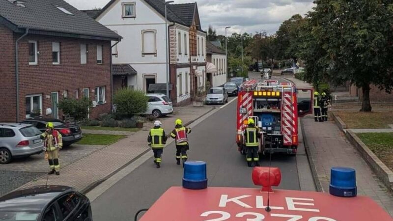 Schreckmoment in Rees-Haldern: Gasaustritt: Straßen in Haldern gesperrt