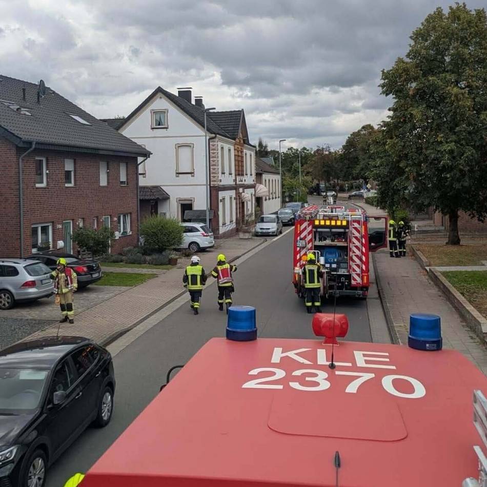 Schreckmoment in Rees-Haldern: Gasaustritt: Straßen in Haldern gesperrt