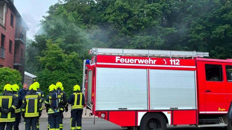 Feuerwehr vermutet Brandstiftung: Rees: Feuerwehr löscht Brand am Rhein