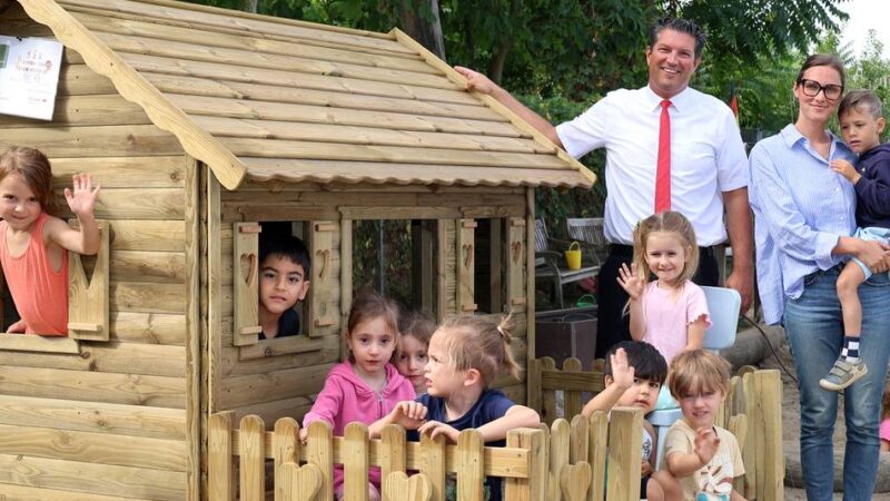 Kita St. Josef in Moers: Die Kinder lieben ihr neues Spielhaus