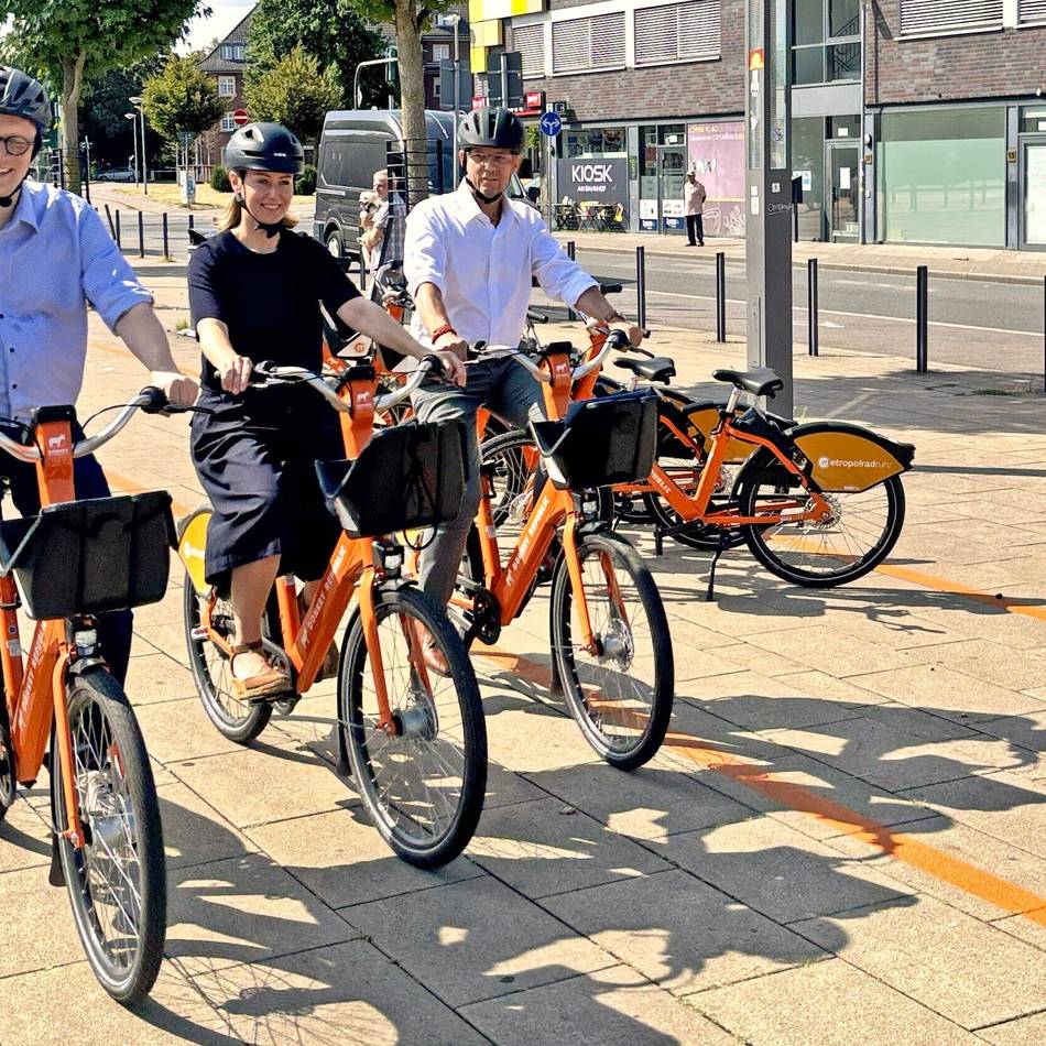 Leihradsystem in Moers und Neukirchen-Vluyn: Metropolradruhr startet mit 120 Rädern an 32 Stationen