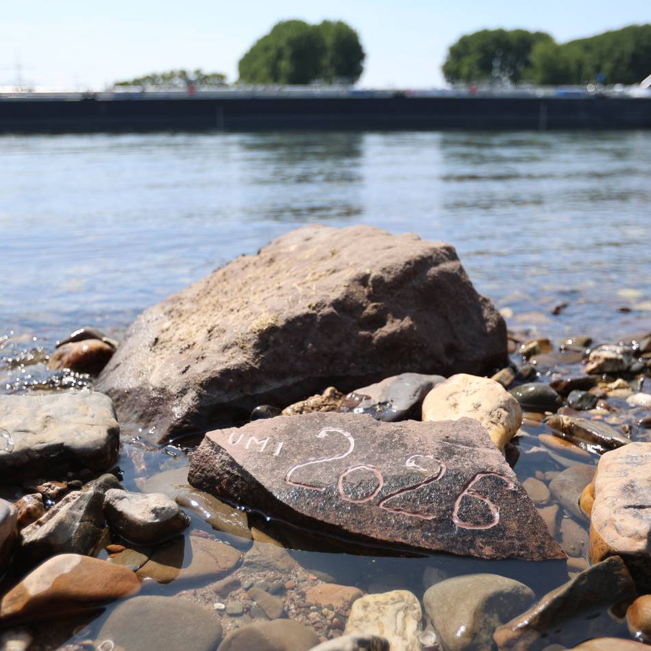 Rhein in Leverkusen: 66 Zentimeter Rheinpegel – und ein neuer Klima- und Durststein