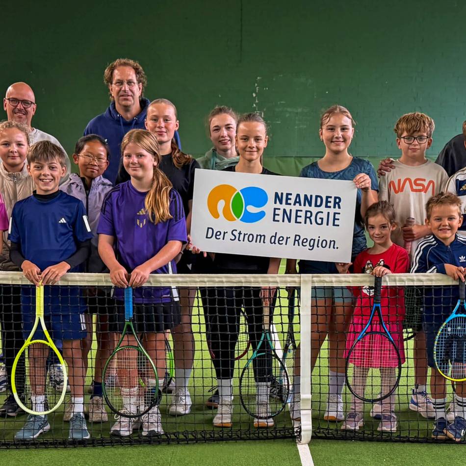 Unterstützt wurde der Tennisverein von Neander Energie: Große Resonanz bei Feriencamps des TV Blau-Weiß Wülfrath