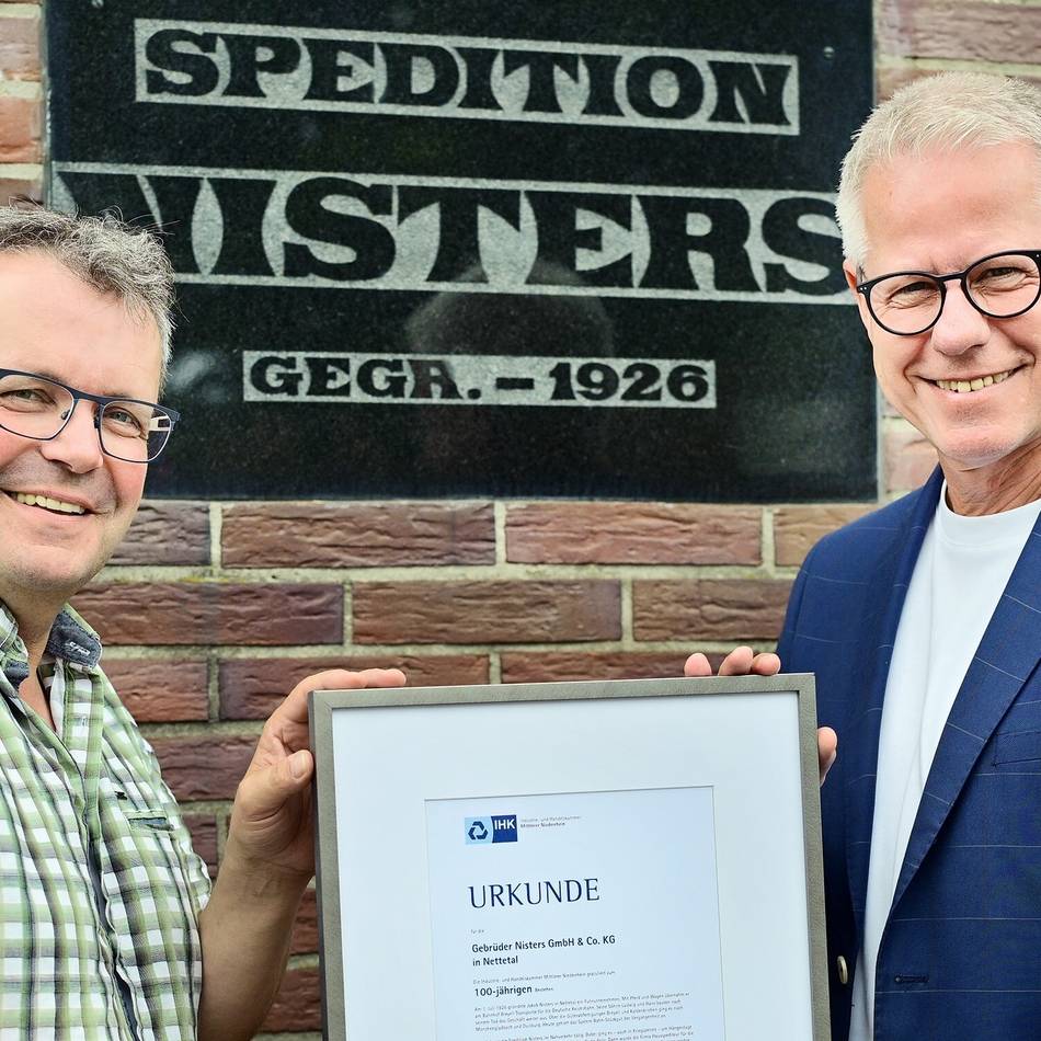 Firmenjubiläum in Nettetal: IHK gratuliert Gebrüder Nisters zum 100-jährigen Bestehen