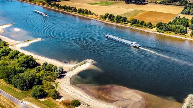 Auch in Monheim: Messschiffe vermessen den Rhein neu – wegen Rekordtrockenheit