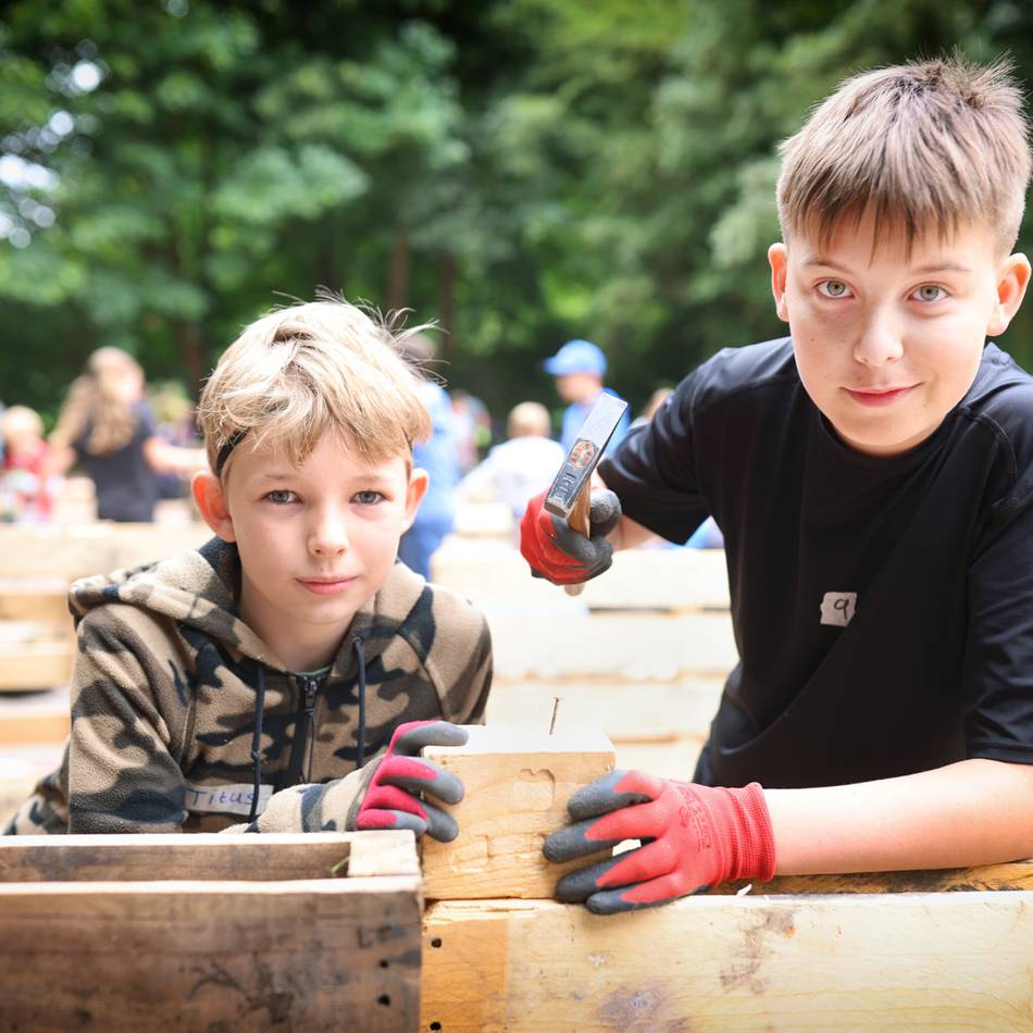 Ferienangebot in Mettmann: Wie der Bauspielplatz mit der Hitze umgeht