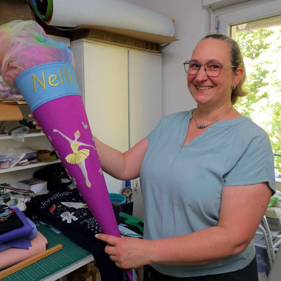 Nähatelier Liebfrech in Rheinberg: Zum Schulstart gibt’s eine Weltraumtüte