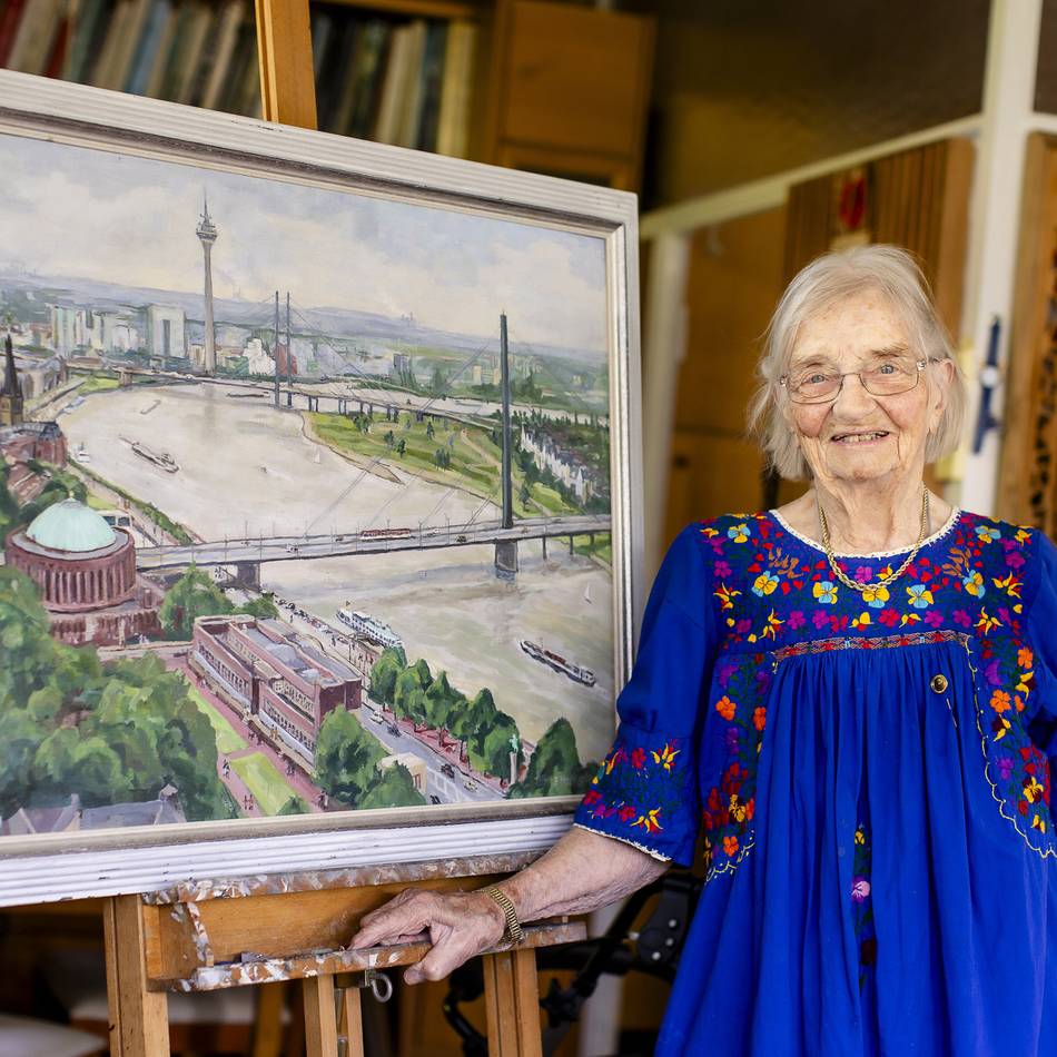 Editha Hackspiel: Meerbuscher Künstlerin feiert 101. Geburtstag – und plant für die Zukunft