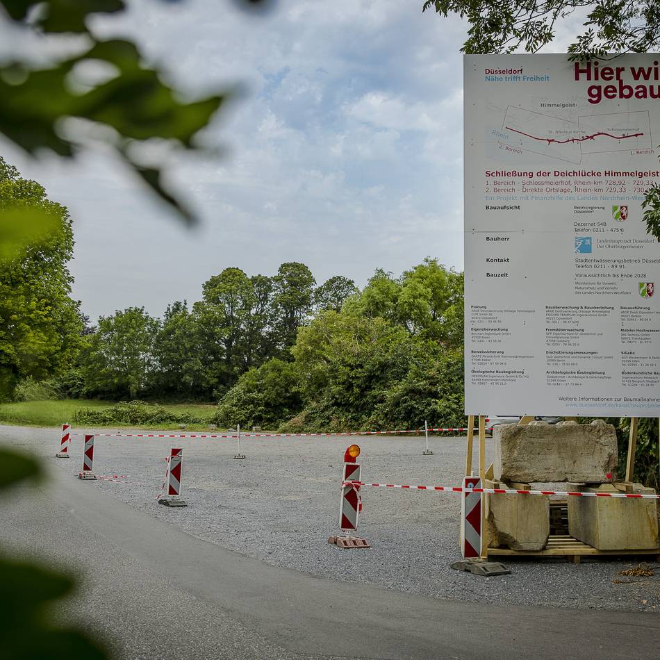 Hochwasserschutz in Düsseldorf: Deichbau in Himmelgeist beginnt im September