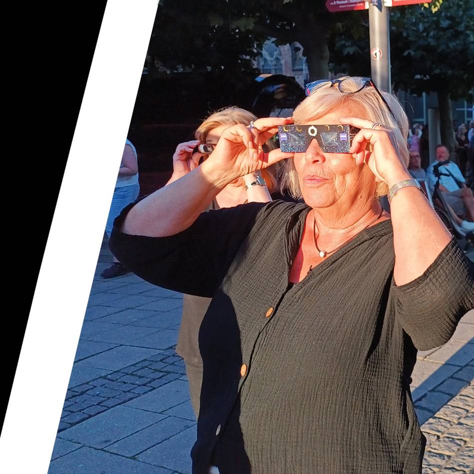 In der City, in Gustorf und auf Mallorca: „Es war einfach magisch“ – so erlebten Grevenbroicher die Sonnenfinsternis