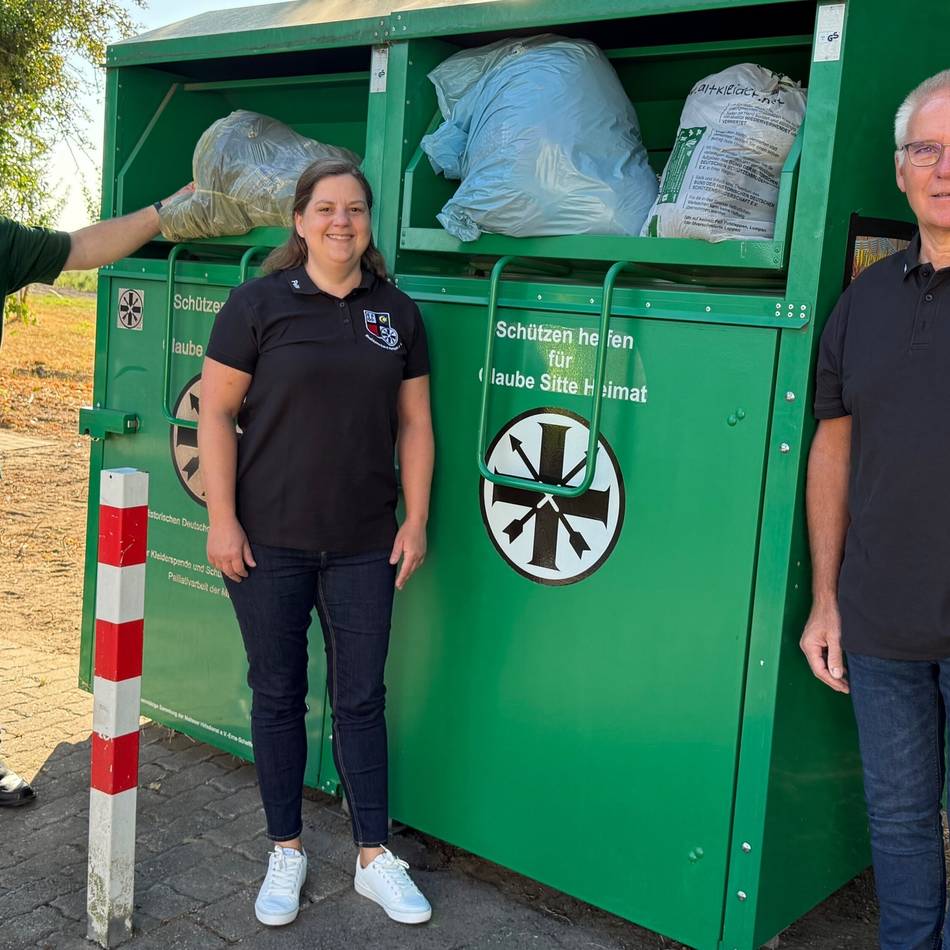 Bezirksverband Kempen zieht Bilanz: Schützen betreuen Altkleidercontainer für den guten Zweck