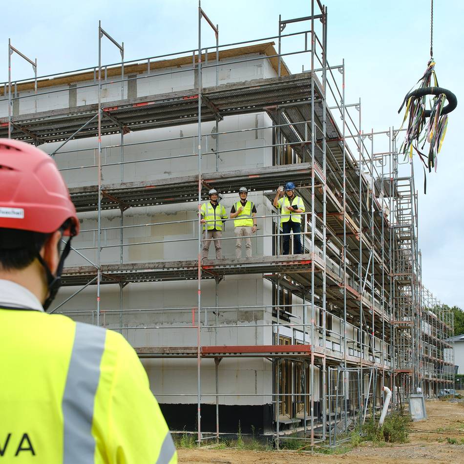 Bauen in Heiligenhaus: Erstes Richtfest an den Südringterrassen