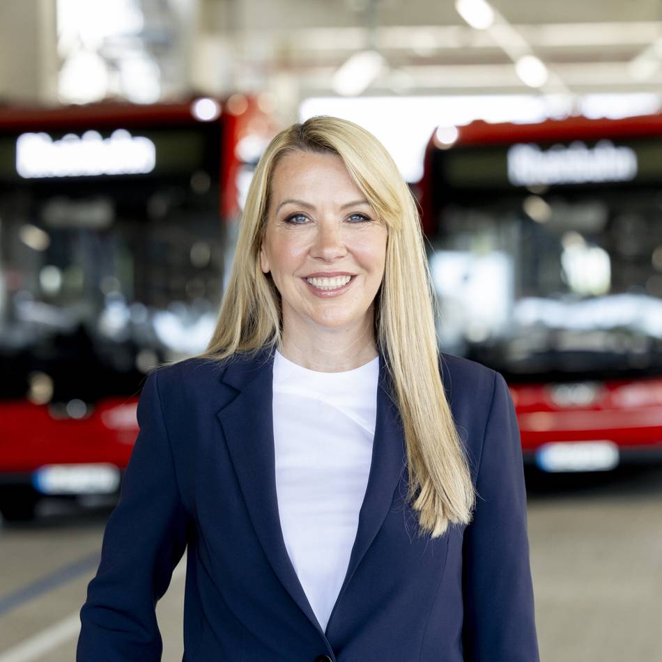 Düsseldorfer Rheinbahn-Chefin Annette Grabbe: „Aktuell sind 30 Elektrobusse im Linienbetrieb unterwegs“