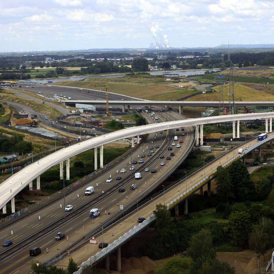 Autobahnausbau in Leverkusen : A59: Verbindungen im Kreuz West gesperrt