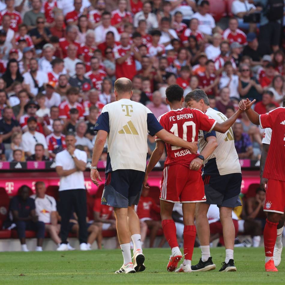 Im Testspiel ausgewechselt: Musiala sorgt für Schreckmoment – Bayern gewinnt bei Saibari-Debüt gegen Leipzig