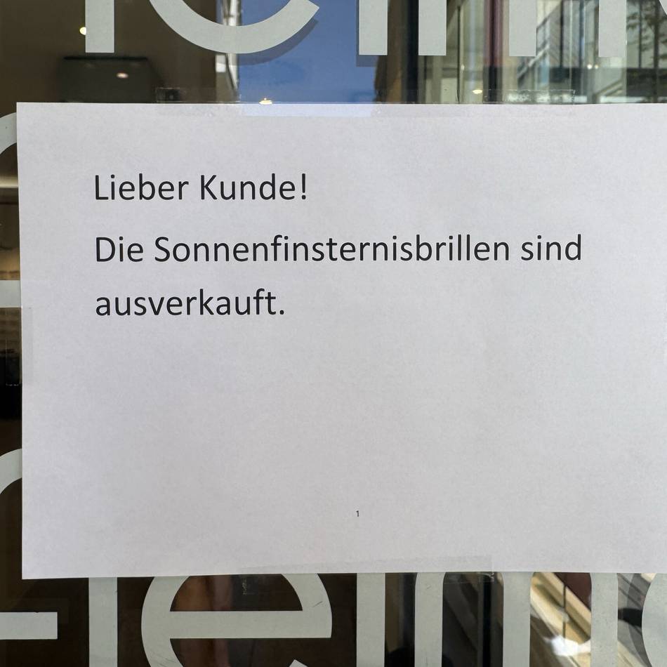 Sonnenfinsternis am Mittwoch: Riesen-Ansturm auf Schutzbrillen in Düsseldorf