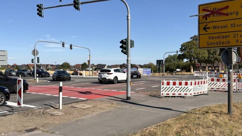 Sanierung der B57: Kreuzung in Birten wieder in drei Richtungen frei