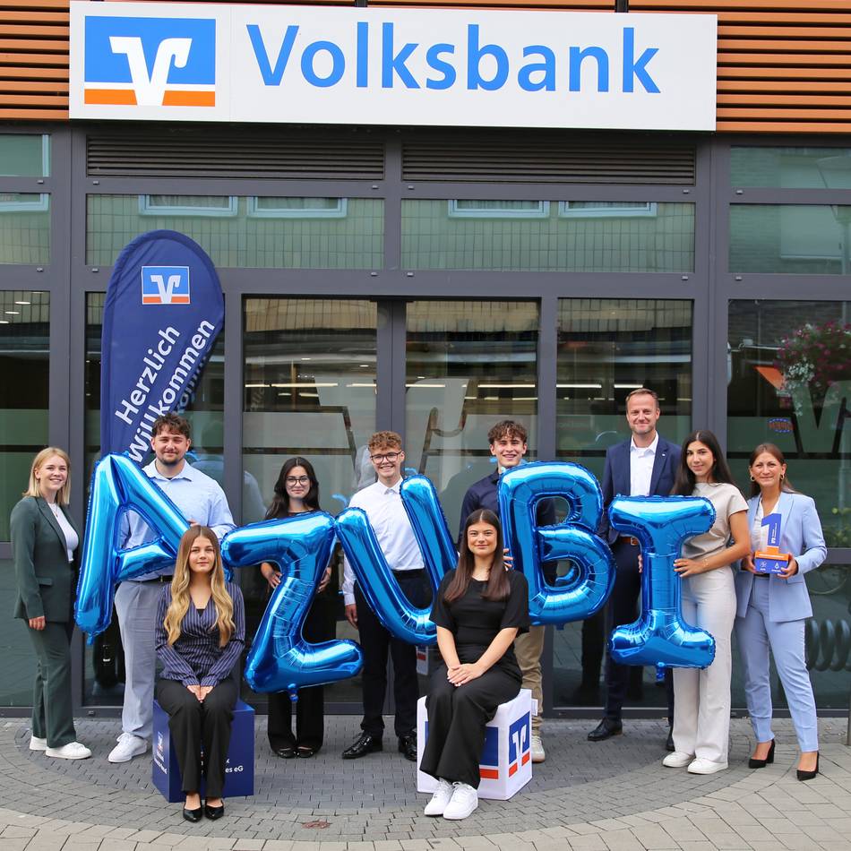 Sieben neue Auszubildende: Startschuss für die Volksbank-Azubis