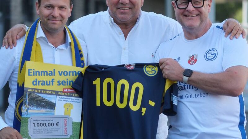 Traditionelle Trikotverlosung: Ratingen 04/19 gibt am Freitagabend einen aus
