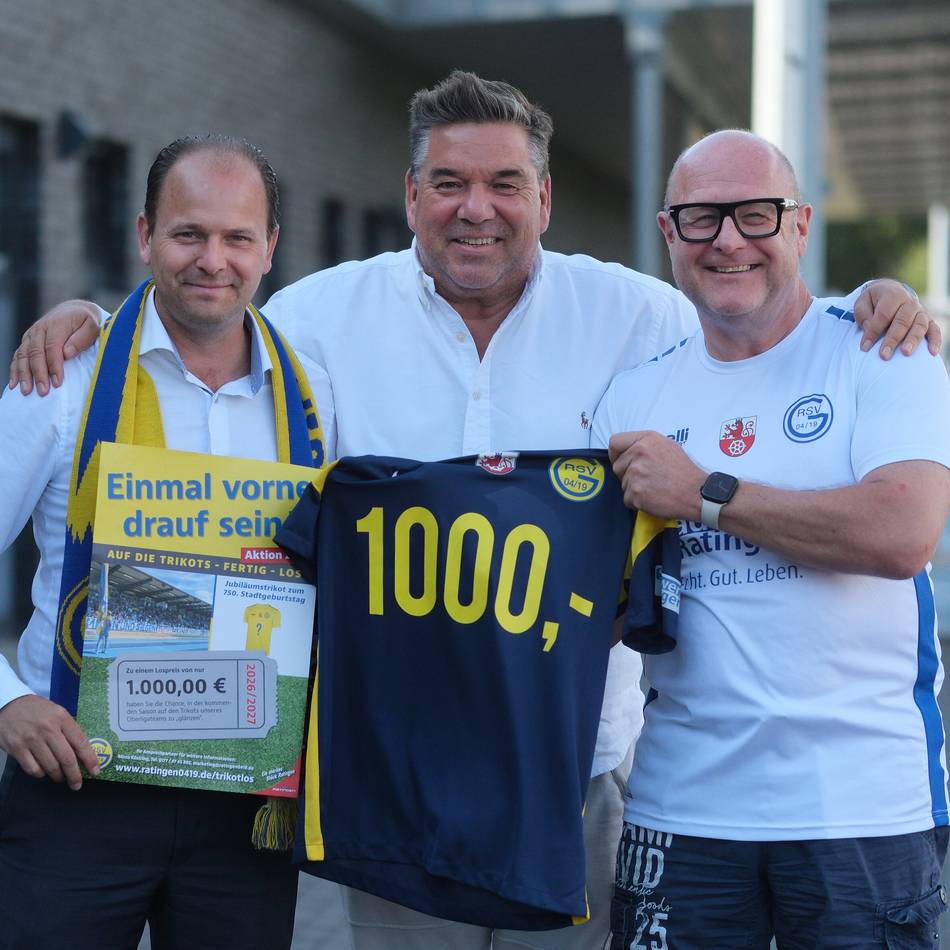 Traditionelle Trikotverlosung: Ratingen 04/19 gibt am Freitagabend einen aus