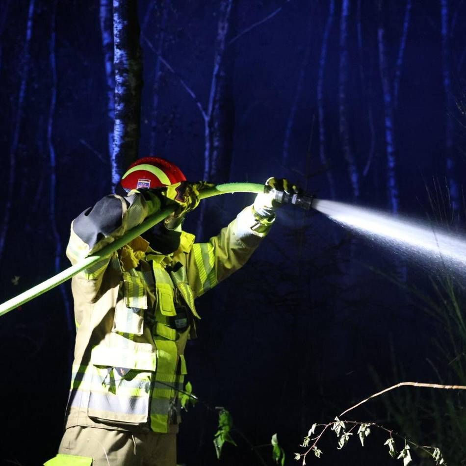 Waldbrände in NRW: Düsseldorfer Feuerwehr kämpft gegen Flammen im Kreis Düren