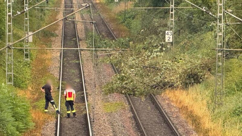 Einsatzreicher Abend: Unwetter trifft Mönchengladbach – Bäume umgestürzt, Zug evakuiert
