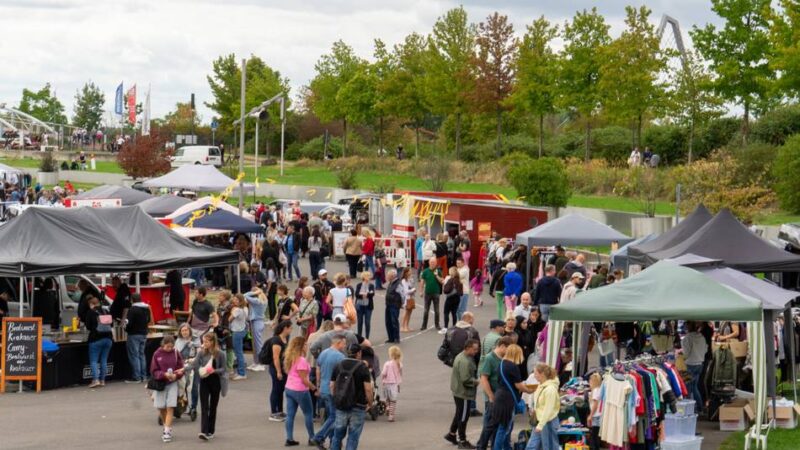 Premiere in Leverkusen: Sommertrödelmarkt im Neuland-Park lockt Tausende